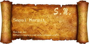 Sepsi Margit névjegykártya